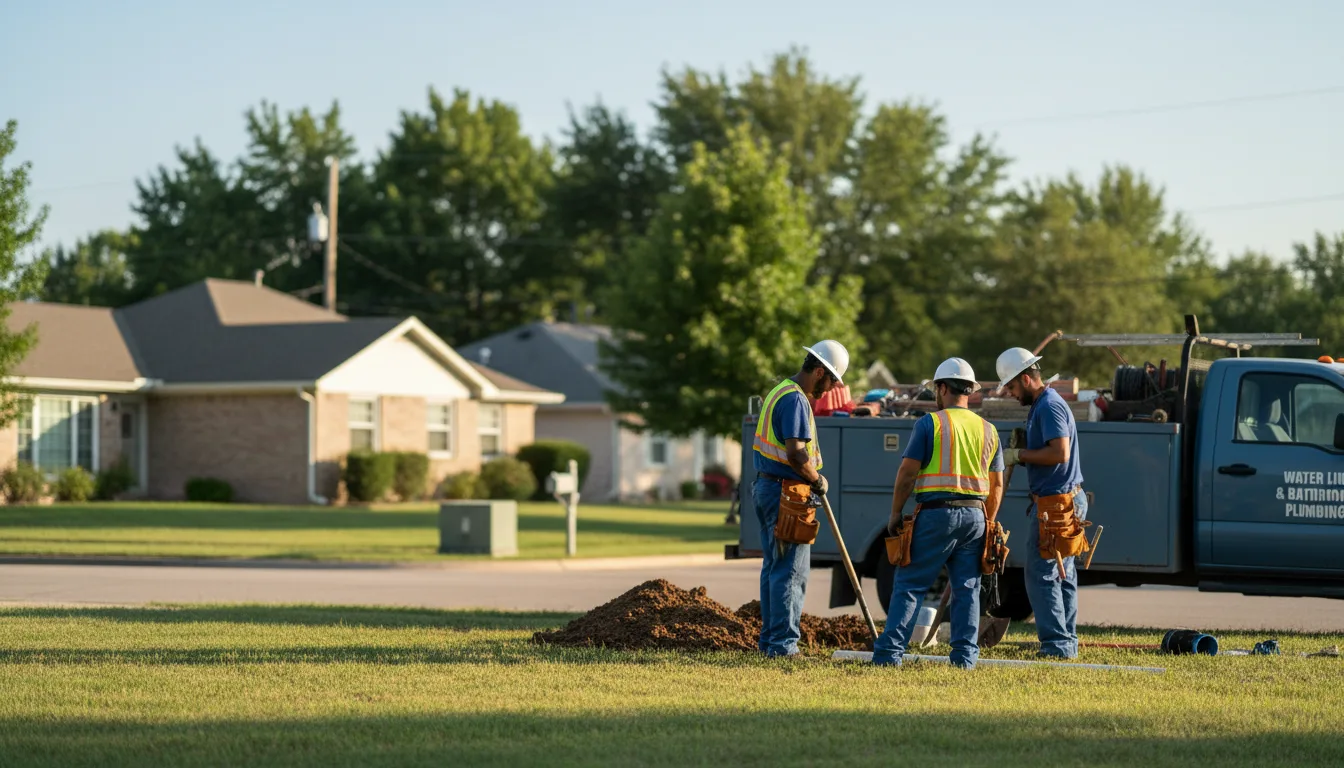 Residential water line and bathroom plumbing service in Conesville, OH